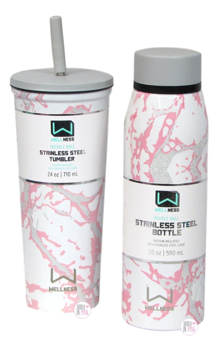 Manna Navigator Bubblegum Pink Double Wall Bottle & Straw Set – Aura In  Pink Inc.