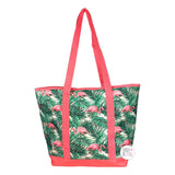 Cool2Go Tropical Palms Pink Flamingos XL Insulated Cooler Tote Bag