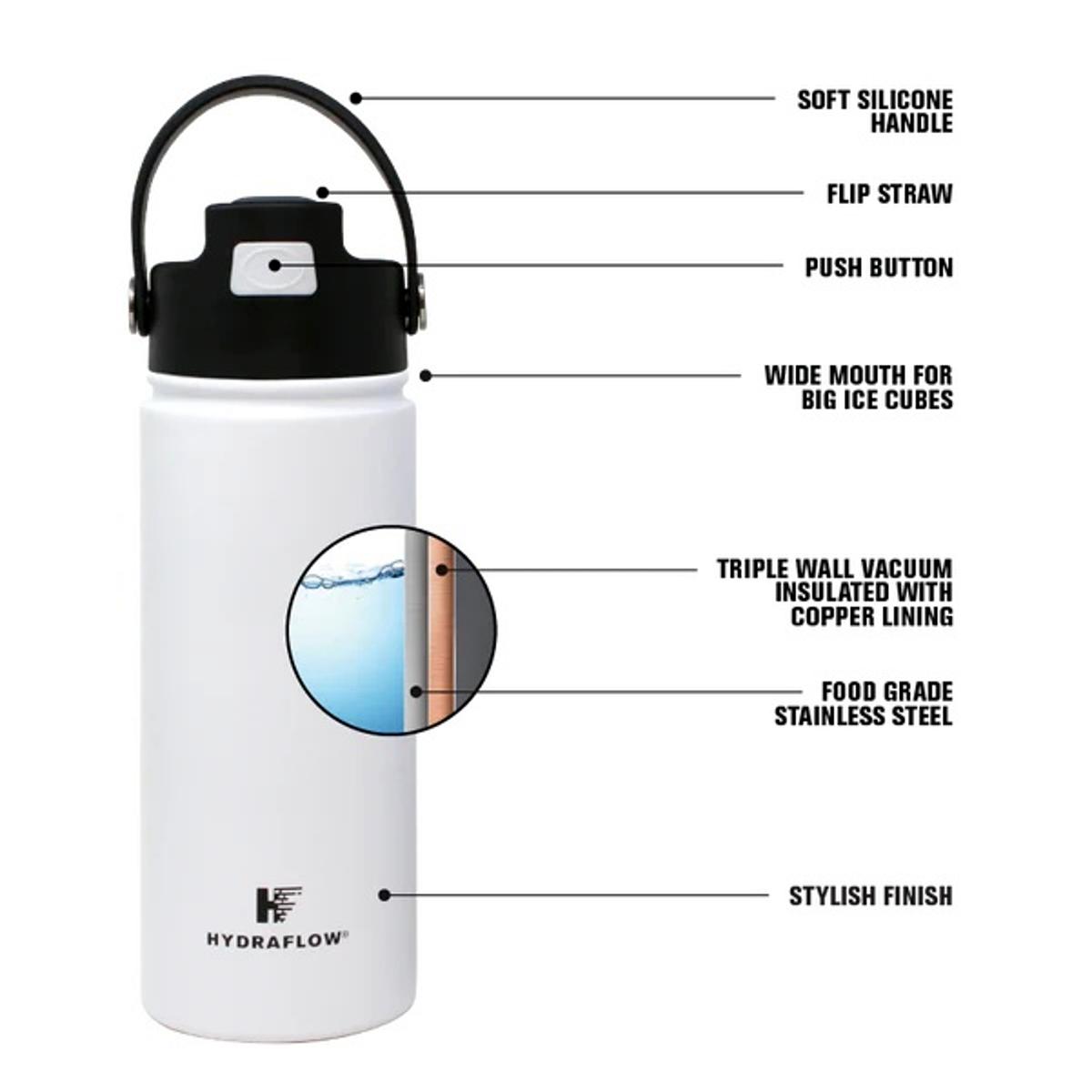 Hydraflow Hybrid - Triple Wall Vacuum Insulated Bottle with Flip