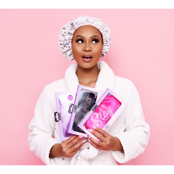 Pretty Vee Slay When I Sleep Anti Aging Pink Satin Sleep Travel