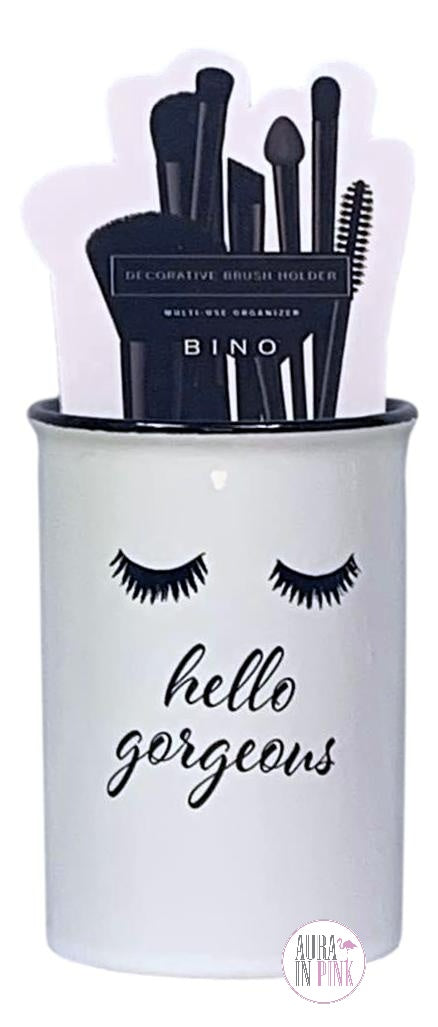 Bino Hello Gorgeous Eyelashes Multi-Purpose Ceramic Organizer - Aura In Pink Inc.