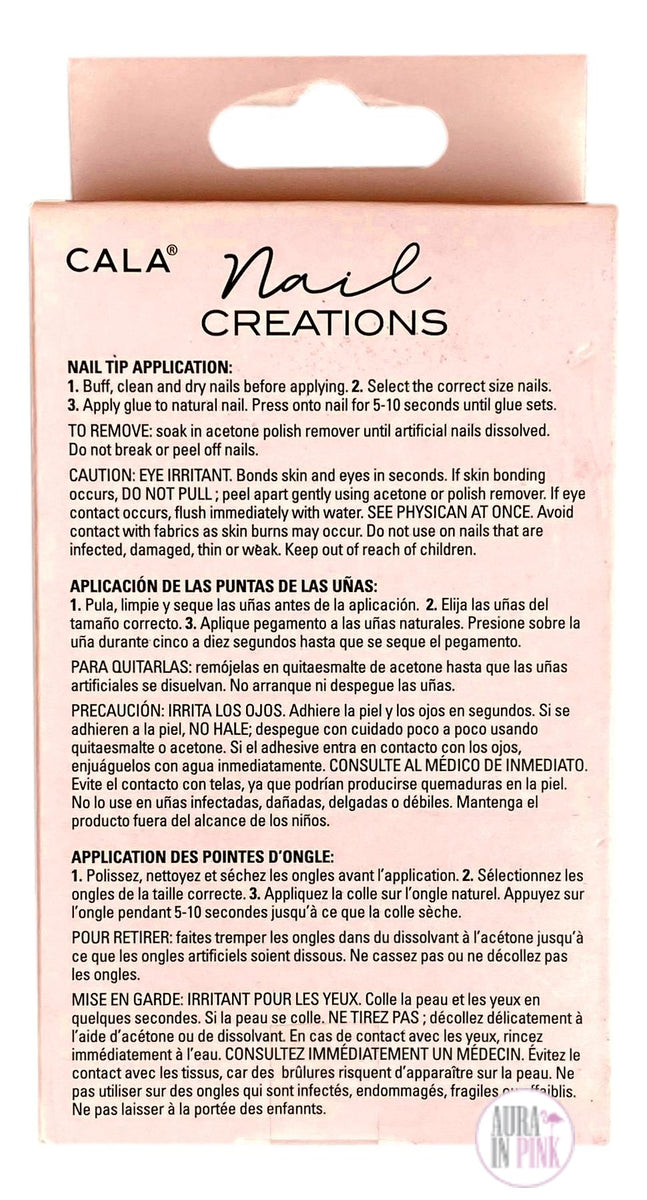 Cala Nail Creations Express Glam & Go Pink Matte & Rose Gold Glitter A Aura In Pink Inc.