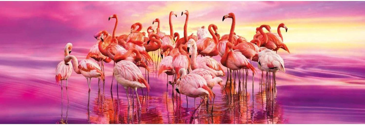 Clementoni High Quality Collection Panorama Pink Flamingos 1000
