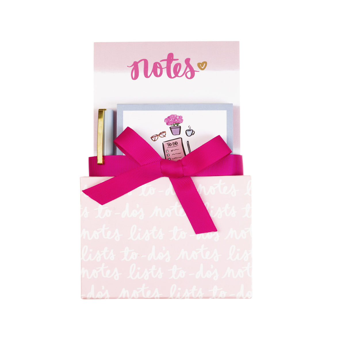 Eccolo Dayna Lee Collection Desk Caddy w/Dual Jumbo Notepads & Pens Se