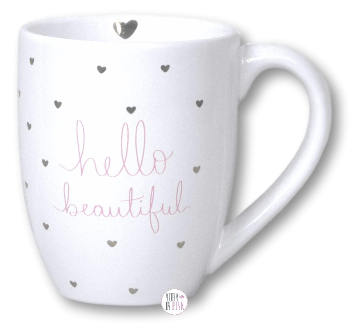 Eccolo Dayna Lee Collection Large Coffee Mug Hello Beautiful Aura