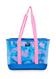 Igloo Tropical Palms Blue & Pink Insulated 20-Can Capacity Cooler Bag Dual Compartment Mesh Beach Tote - Aura In Pink Inc.