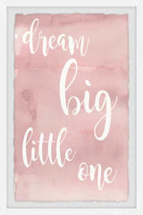 Marmont Hill Artisan Hand-Foiled Dream Big Little One Wall Art Framed In Glass - Aura In Pink Inc.
