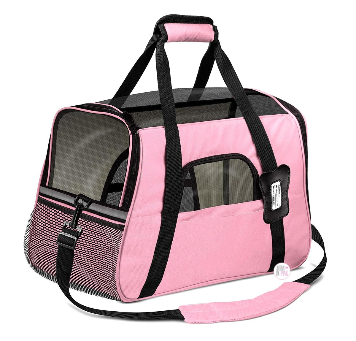 Paws & Pals Airline Approved Pink Cozy Commuter Soft Pet Travel Carrie –  Aura In Pink Inc.