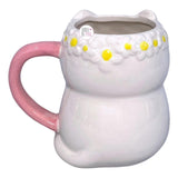 10 Strawberry Street 3D Smiling Cat Floral Crown Ceramic Coffee Mug