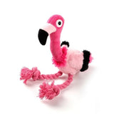 All For Paws Pink Flamingo Ultrasonic DJ Squeaky Plush Dog Toy