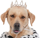 Aura Krone für Hunde, Katzen und Haustiere, in Rosa mit Strasssteinen, Kristallen und Perlen, goldfarben – XS, SM, MD, LG, XL