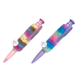 Aura In Pink Jumbo Pastel Rainbow Faux Fur Pens - Pink & Lilac