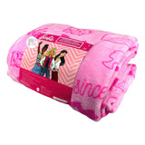 Barbie 1959 Fashionista Pink Plush Oversized Decorative Throw Blanket 50" X 70"