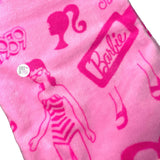 Barbie 1959 Fashionista Pink Plush Oversized Decorative Throw Blanket 50" X 70"