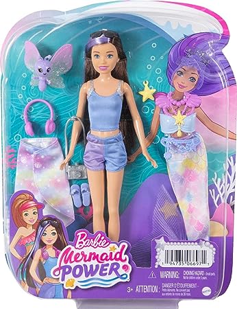 Barbie Mermaid Power Skipper Mermaid Doll w Pet Accessories