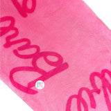 Barbie Scripted Logo Pink Plush Oversized Decorative Throw Blanket 50" x 70"