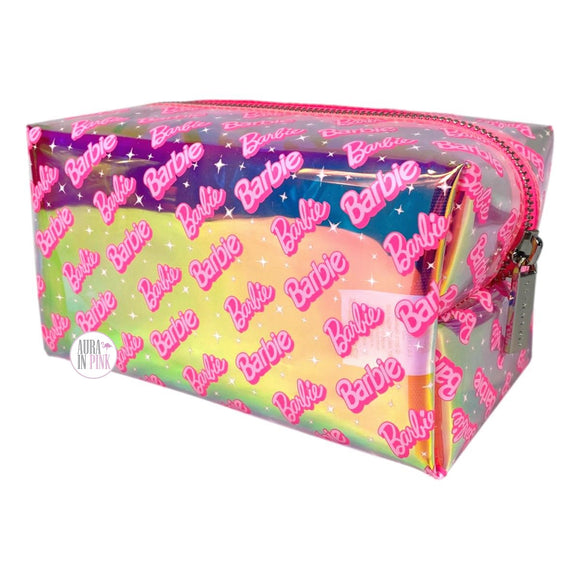 Barbie x SkinnyDip London Pink Iridescent Beauty Zip Case