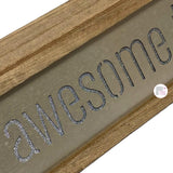 Be Awesome Today LED Lightbox Wood & Metal Light Up Tabletop/Shelf Sign