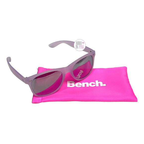 Bench Designer Powdered Lilac Polarized Shatter-Resistant Lightweight Junior Girls Ladies Sunglasses w/Pink Case
