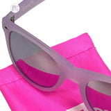 Bench Designer-Sonnenbrille für Mädchen und Damen, polarisiert, bruchfest, leicht, gepudert, Flieder, mit rosa Etui