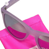 Bench Designer Powdered Lilac Polarized Shatter-Resistant Lightweight Junior Girls Ladies Sunglasses w/Pink Case