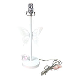 Butterfly Silhouette White & Pink Sparkles Shade Lamp