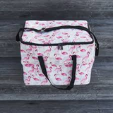 Ciroa Just Chill Fancy Pink Flamingo Large Square Insulated Cooler Bag