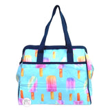 Ciroa Just Chill Pastel Rainbow Popsicles Aqua Insulated Cooler Bag w/Keychain Bottle Opener