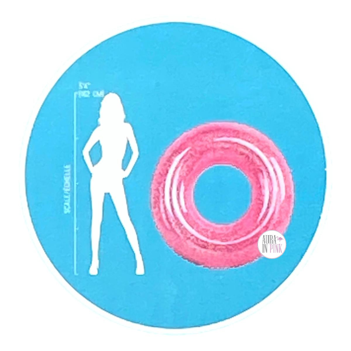 Clear Pink Iridescent Glitter Inflatable Jumbo Tube Pool Float – Aura ...