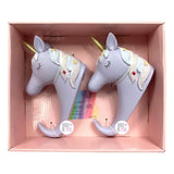 Concepts Kids Dual Unicorn Resin Wall Hooks - White, Pink, Purple