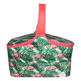 Cool2Go Isolierte Kühltasche für Picknick, tropische Palmen, rosa Flamingos, XL