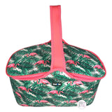 Cool2Go Isolierte Kühltasche für Picknick, tropische Palmen, rosa Flamingos, XL
