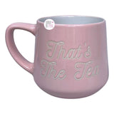 Debossed That's The Tea Pink Ceramic Mug