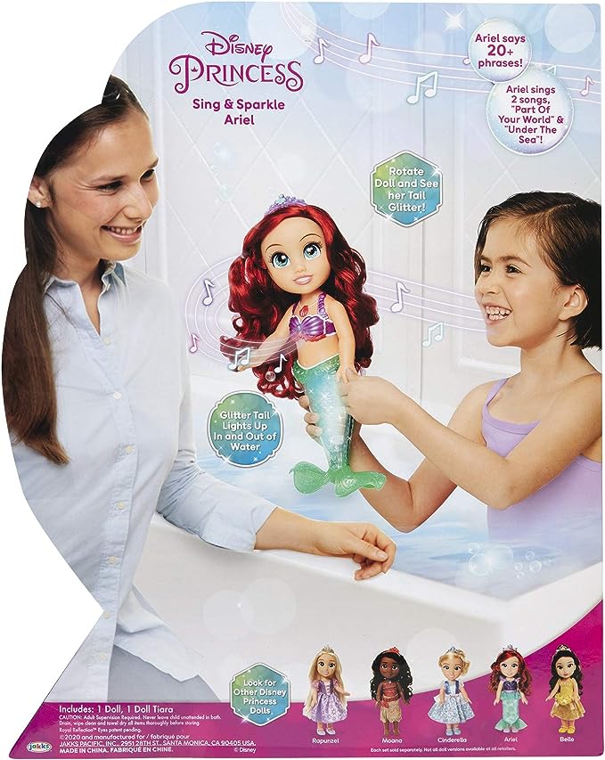 Disney Princess Sing Sparkle Ariel The Little Mermaid Liquid Glitter Aura In Pink Inc