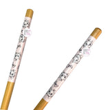 Disney The Aristocats Marie Pink & White Striped Ceramic Ramen Noodle Bowl & Chopsticks Set