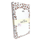 Don't Forget Notes Pink Leopard Print Magnetic List Notepads Set Of 2