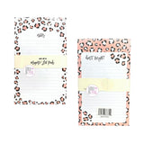 Don't Forget Notes Pink Leopard Print Magnetic List Notepads Set Of 2