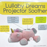 Dream Gro Baby Lullaby Dreams Projektor Schnuller Rosa Plüsch Einhorn