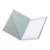 Eccolo Dayna Lee Collection Creating A Life I Love Aqua & White Striped Padfolio Clipboard w/Ruled Notepad