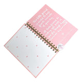 Eccolo Dayna Lee Collection She Decided To Start Living The Life Of Her Dreams Pink Spiral-Bound Notebook