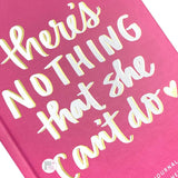 Eccolo Dayna Lee Collection There's Nothing That She Can't Do Pink Guided Journal