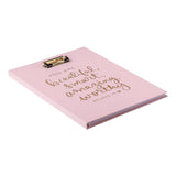 Eccolo Dayna Lee Collection You Are… Beautiful, Smart, Amazing, Worthy Believe It Pink Padfolio Clipboard w/Ruled Notepad