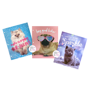 Eccolo Fur-Bulous, Good Lookin' & Don't Let Anyone Dull Your Sparkle Pocket Folders Set Of 3