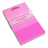 Eccolo Jot It Down Pink Ombre Large Ruled Notepad