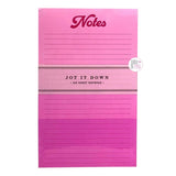 Eccolo Jot It Down Pink Ombre Large Ruled Notepad