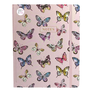 Eccolo Notes Pastel Butterflies Pink Hardcover Ruled Notebook
