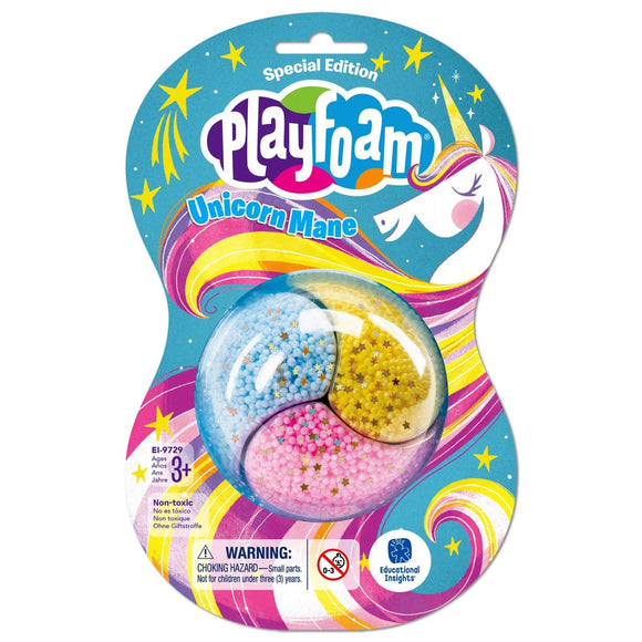 Educational Insights Special Edition Unicorn Mane Iridescent Glitter Stars Jumbo Playfoam Pod