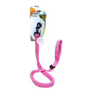 Elite Pet Shock Absorbing Bungee Dog Sports Leashes - Pink, Royal Blue, & Black