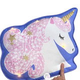 Fairy Dust Unicorn Light Up Decorative Pillow Throw Cushion