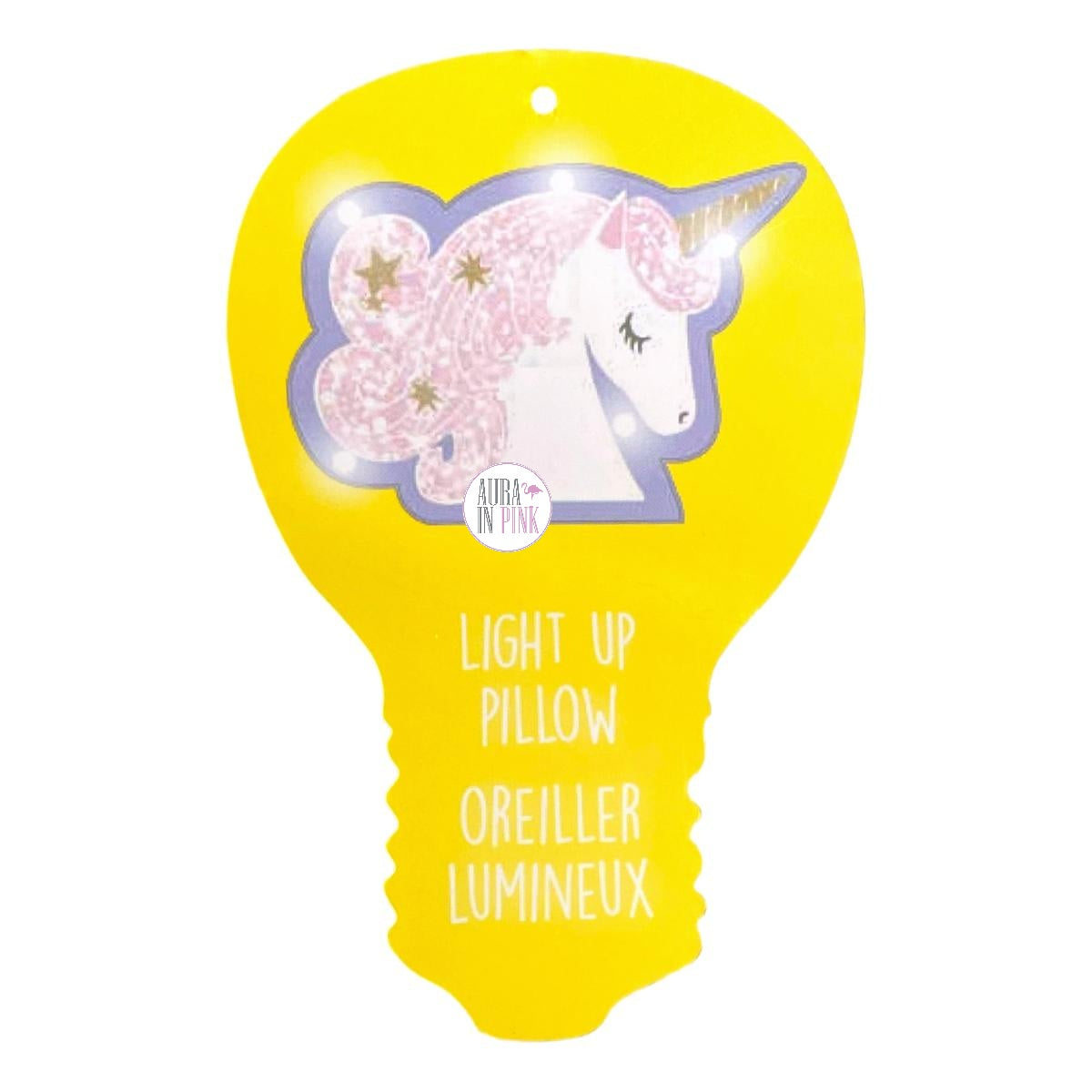 Fairy Dust Unicorn Light Up Decorative Pillow Throw Cushion Aura
